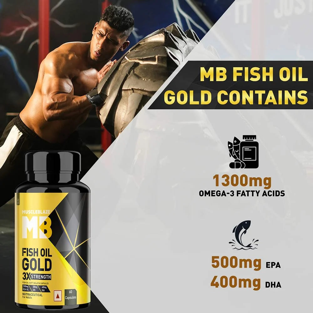 Omega 3 Fish Oil Gold 3x Triple Strength (EPA & DHA)