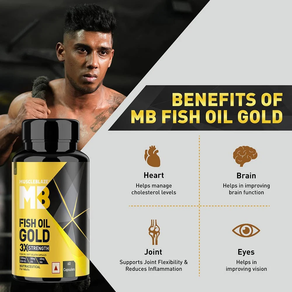 Omega 3 Fish Oil Gold 3x Triple Strength (EPA & DHA)