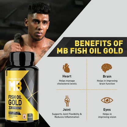 Omega 3 Fish Oil Gold 3x Triple Strength (EPA & DHA)